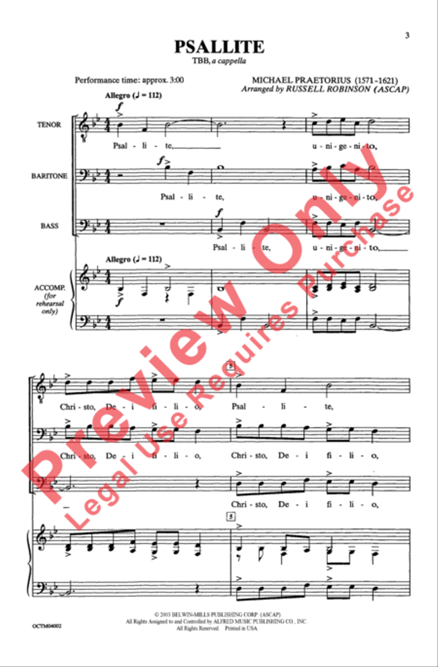 Psallite Psallite Men's Choir scores gallery preview page 3