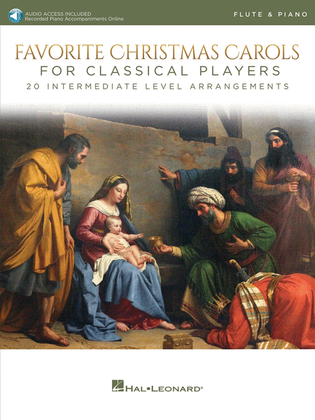 Book cover for Favorite Christmas Carols for Classical Players – Flute and Piano