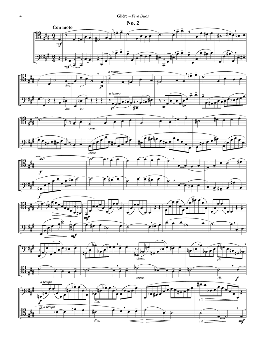 Five Duos from Op. 53 for Two Trombones Trombone Duet scores gallery preview page 4