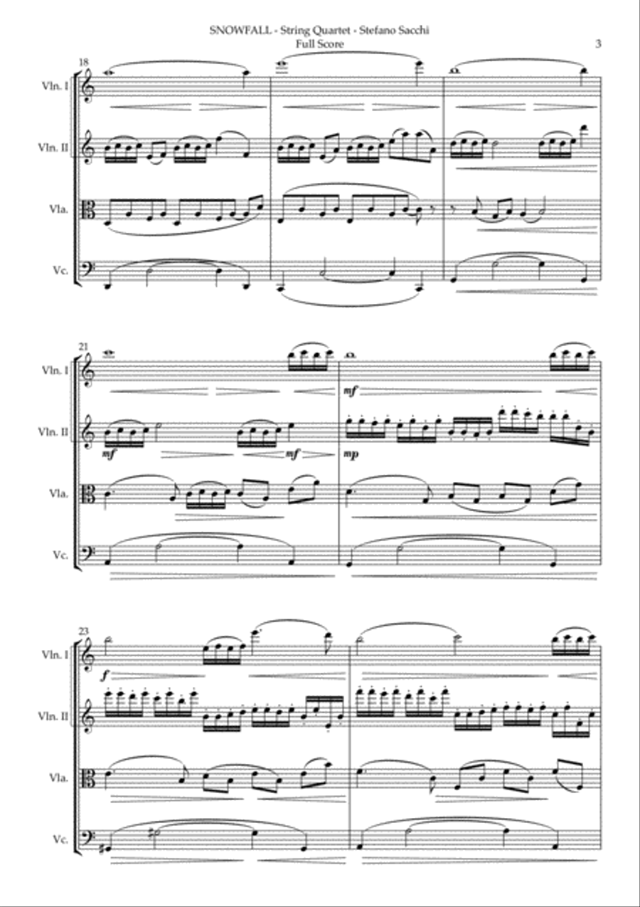 SNOWFALL String Orchestra scores gallery preview page 5