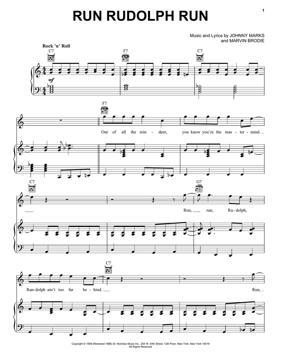 Run Rudolph Run Acoustic Guitar scores gallery preview page 1