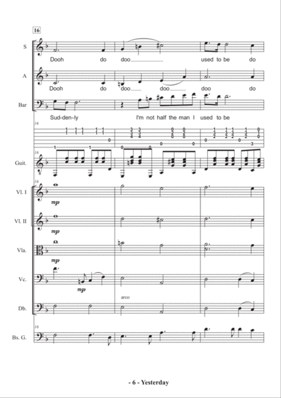 Yesterday Yesterday 3-Part scores gallery preview page 6