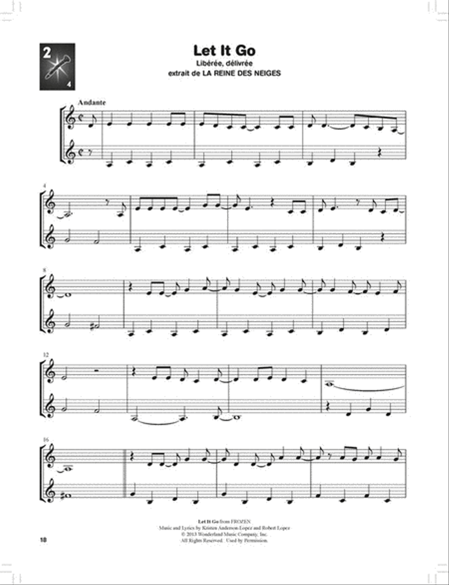 Écouter, lire & jouer - Les Duos Disney Clarinet Duet scores gallery preview page 3