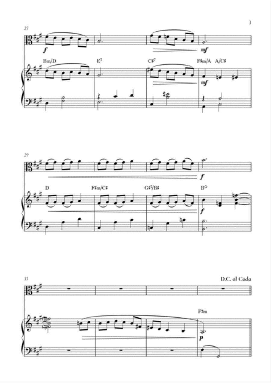 Mia & Sebastian's Theme Viola scores gallery preview page 3