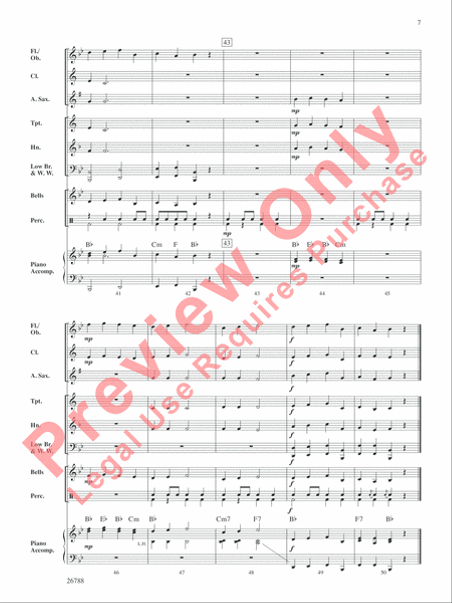Two Bridges March Concert Band scores gallery preview page 8