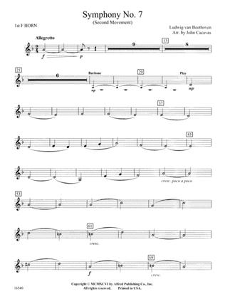 Symphony No. 7 (Second Movement): 1st F Horn