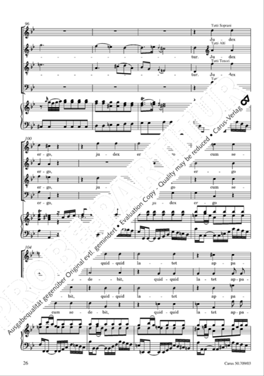 Requiem in E flat major 4-Part scores gallery preview page 27