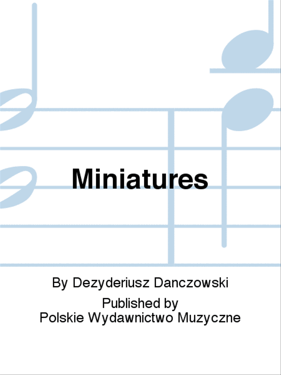 Miniatures Miniatures Piano Accompaniment scores gallery preview page 1