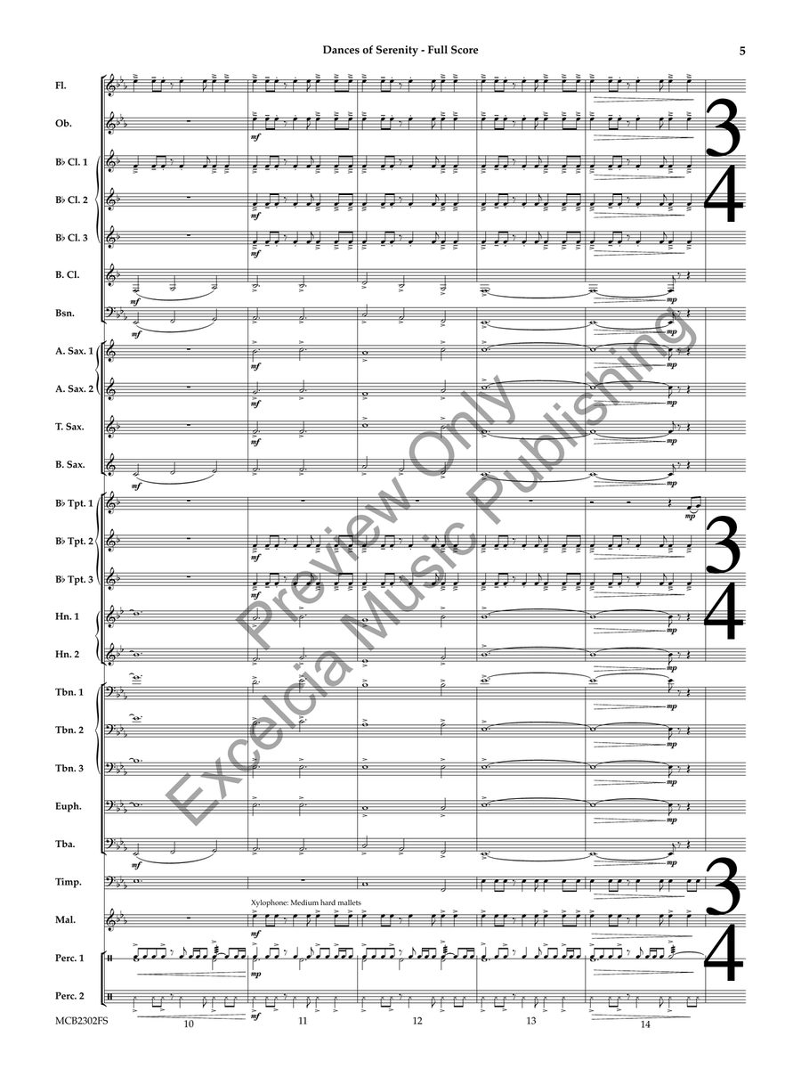 Dances of Serenity (Score) Concert Band scores gallery preview page 6