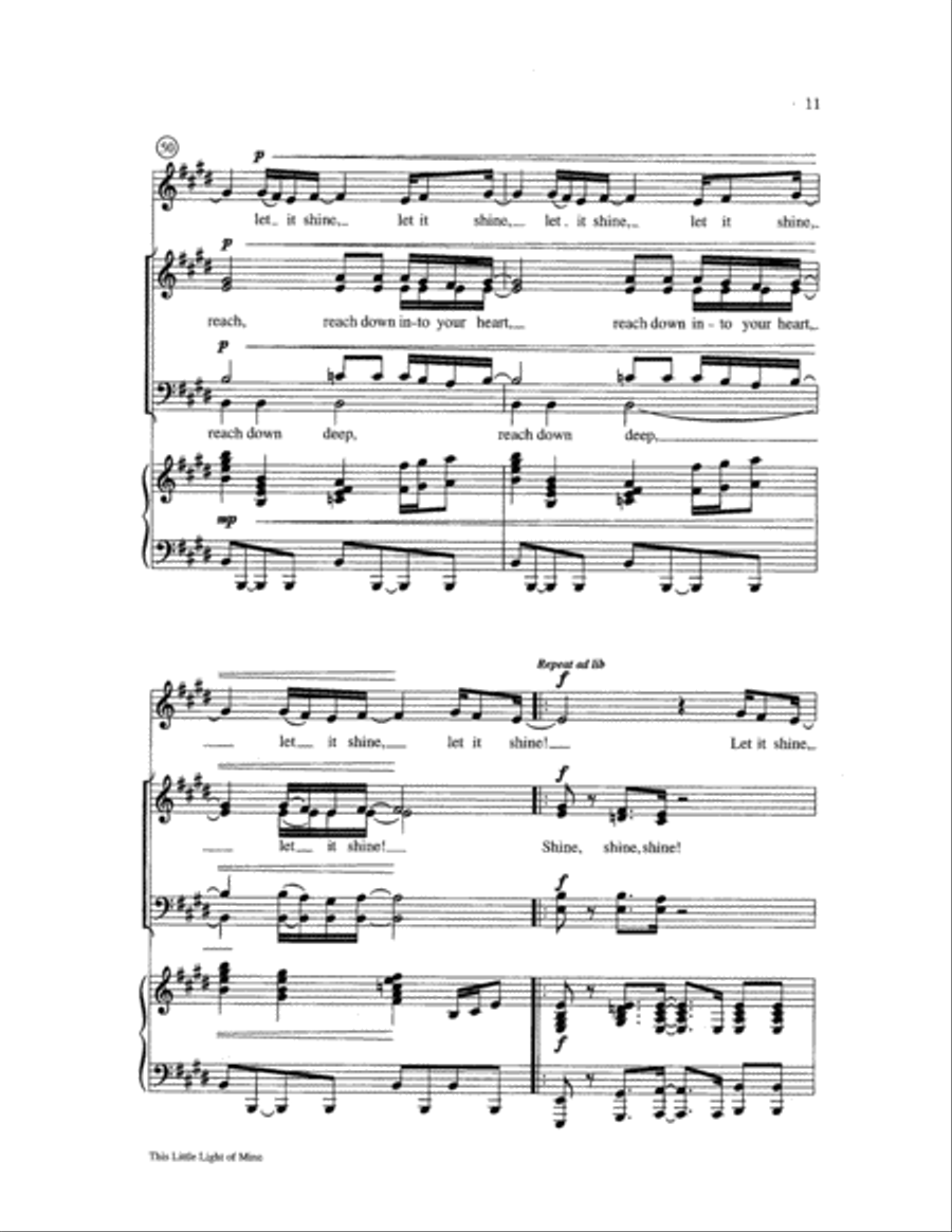 This Little Light of Mine 4-Part scores gallery preview page 11