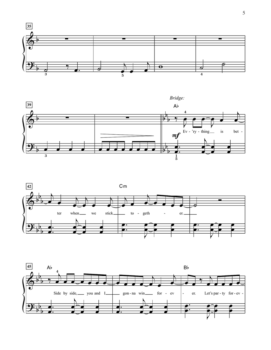 Everything Is Awesome (from The Lego Movie) (arr. Dan Coates) Easy Piano scores gallery preview page 4