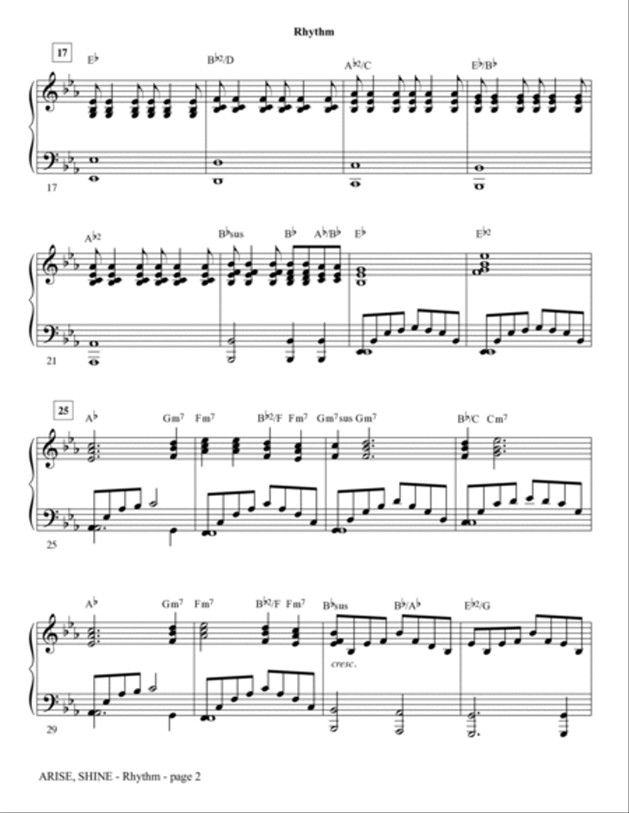 Arise, Shine (arr. Tom Fettke) - Rhythm Choir scores gallery preview page 2