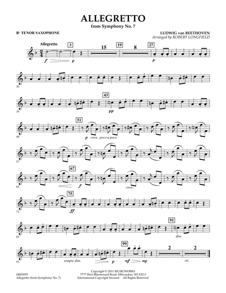 Allegretto (from Symphony No. 7) - Bb Tenor Saxophone