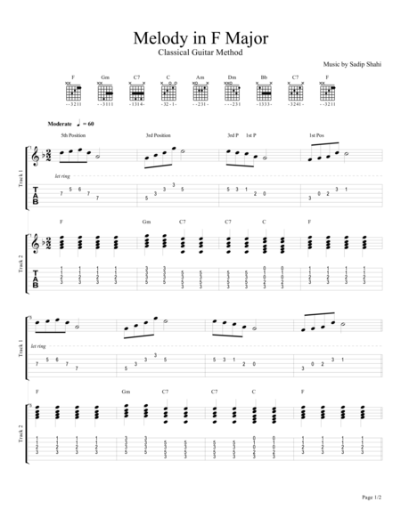 Classical Guitar Method for Easy Reader