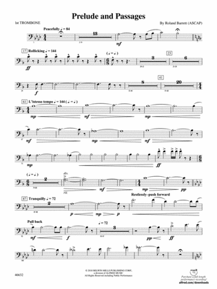 Prelude and Passages: 1st Trombone