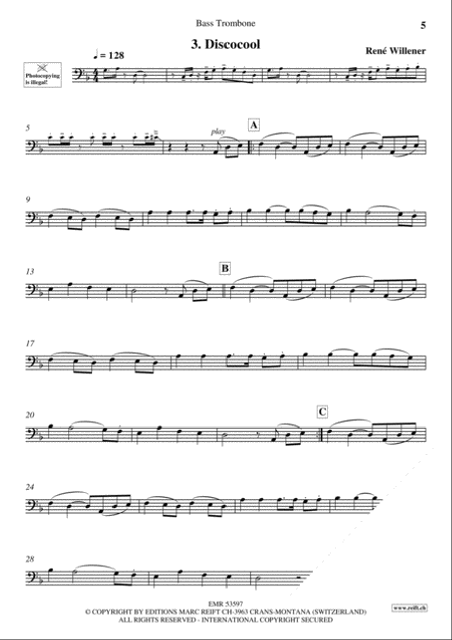 Bella Ciao Trombone scores gallery preview page 5