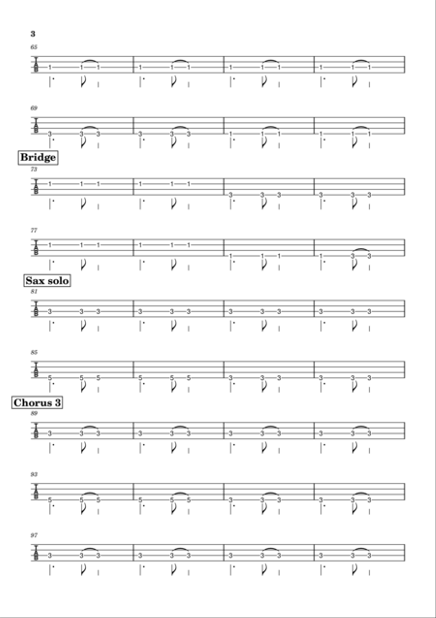 The Best (Simply The Best) Guitar Tablature scores gallery preview page 3
