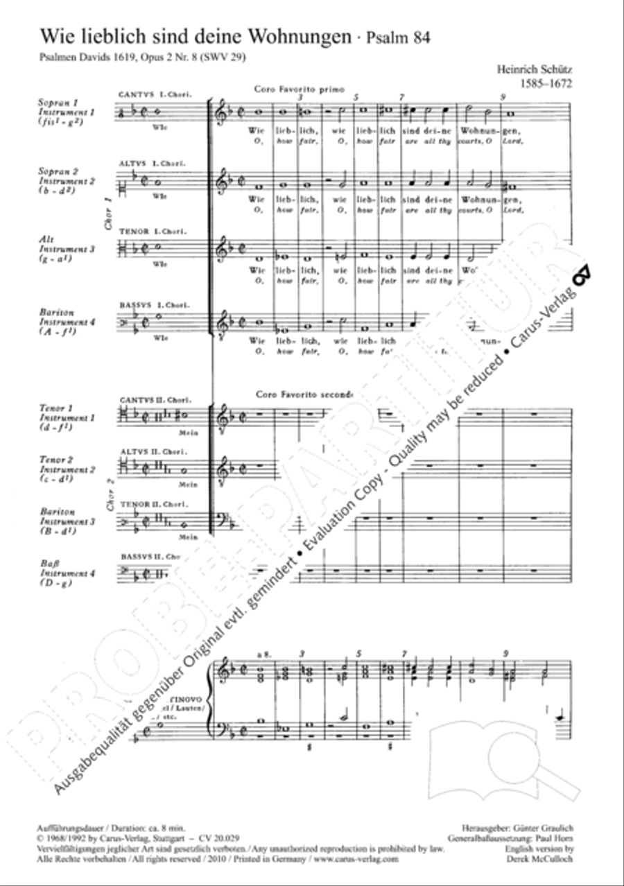 How beautiful is thy dwelling place (Wie lieblich sind deine Wohnungen) Men's Choir scores gallery preview page 8