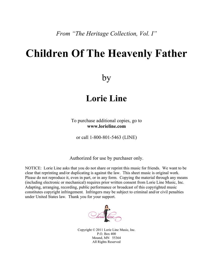 Children Of The Heavenly Father Piano Solo scores gallery preview page 1