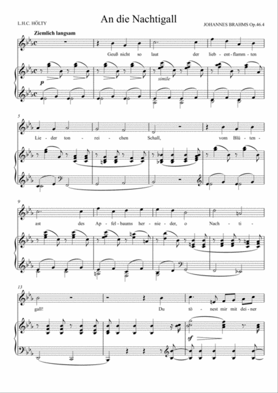 An die Nachtigall (Eb Major) Voice scores gallery preview page 2
