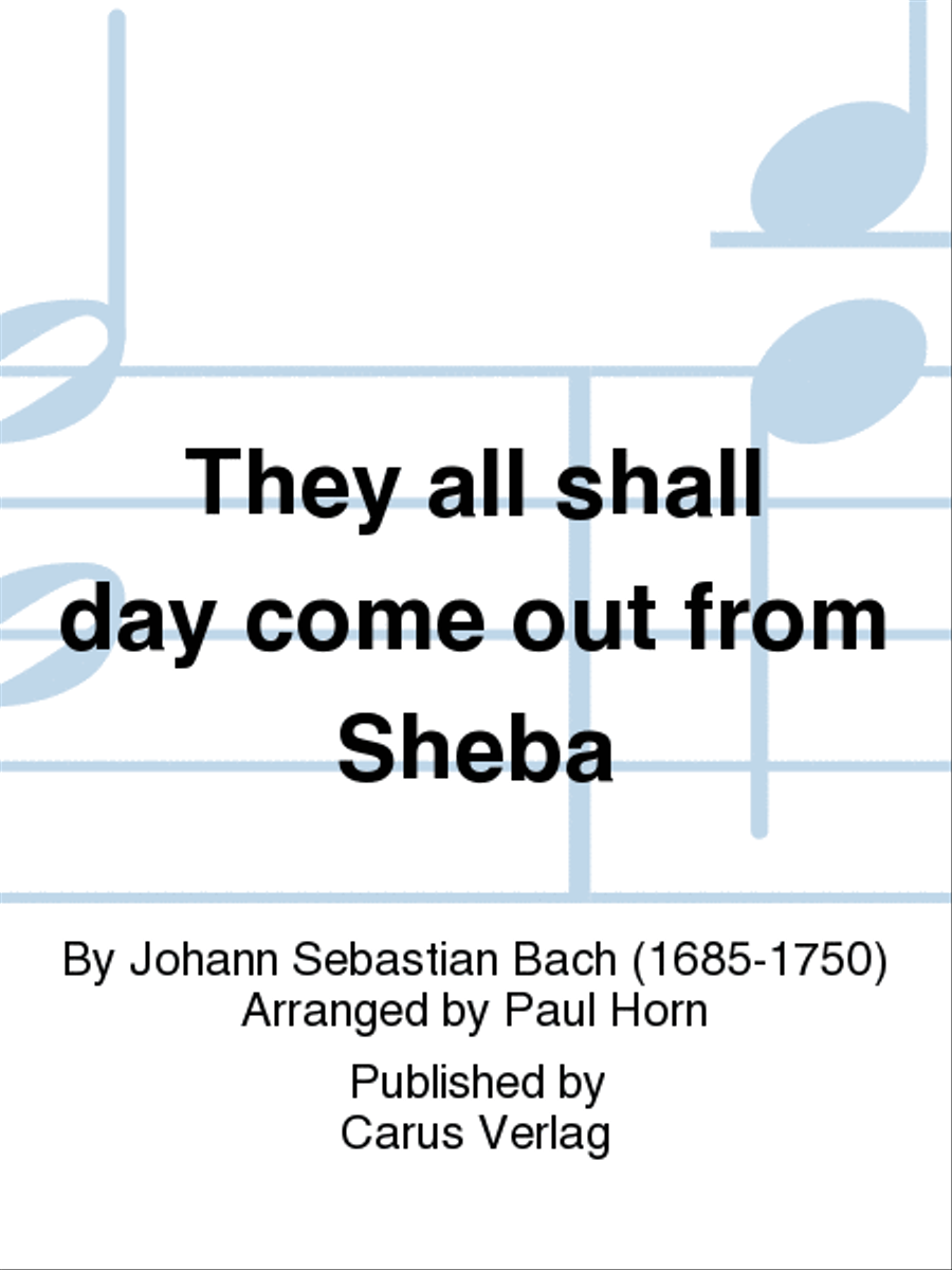 They all shall day come out from Sheba (Sie werden aus Saba alle kommen) Violin scores gallery preview page 1