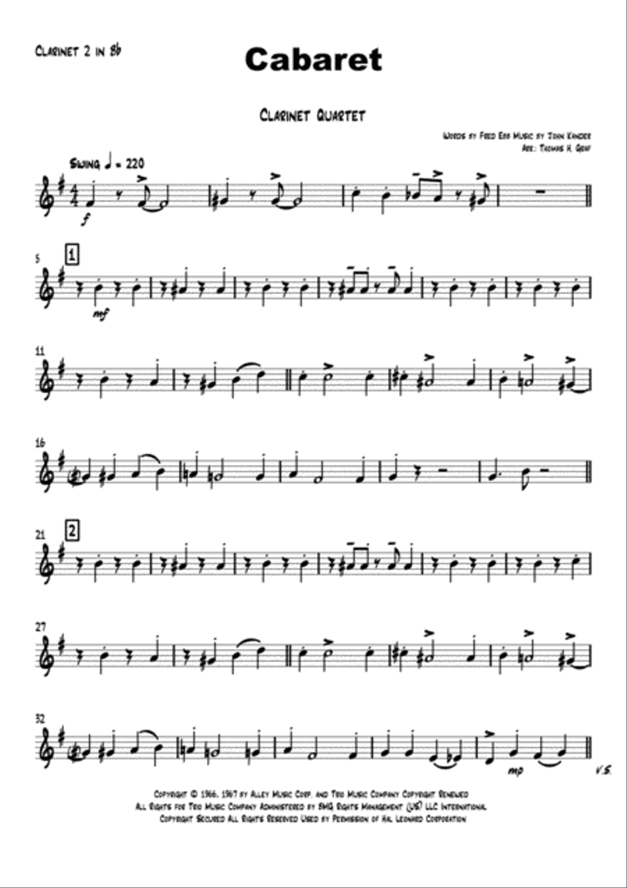 Cabaret Woodwind Ensemble scores gallery preview page 6
