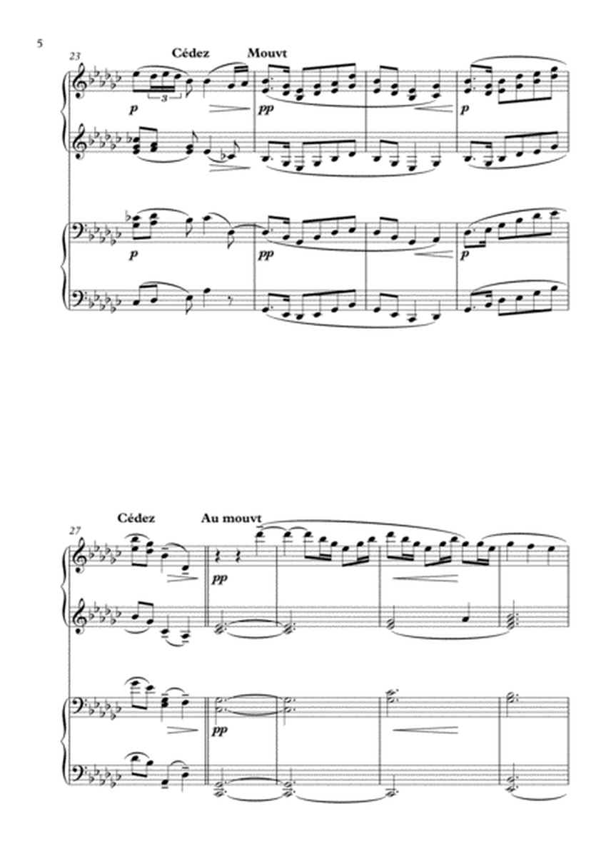La fille aux cheveux de lin arranged for Piano Duet image number null