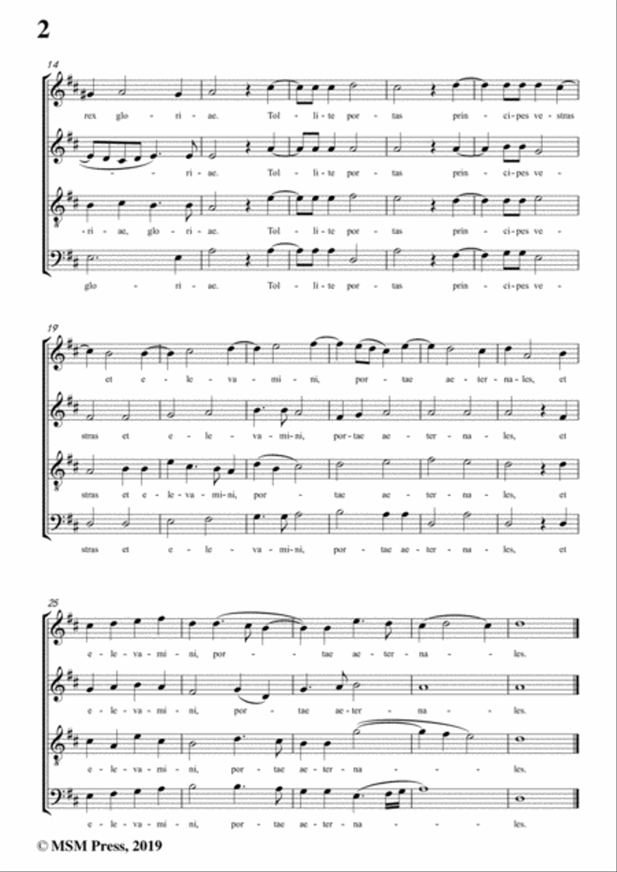 Martini-Tollite portas,in D Major,for A cappella 4-Part scores gallery preview page 4