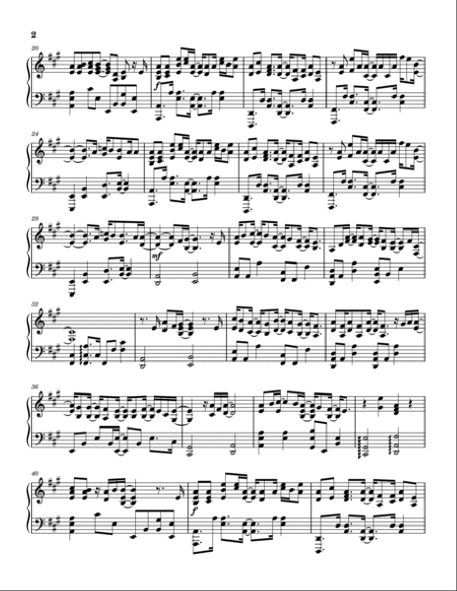 Unwell Unwell Piano Solo scores gallery preview page 2