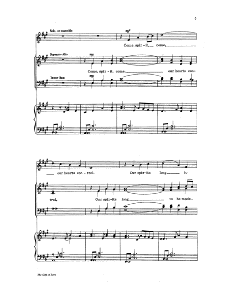 The Gift of Love 4-Part scores gallery preview page 6