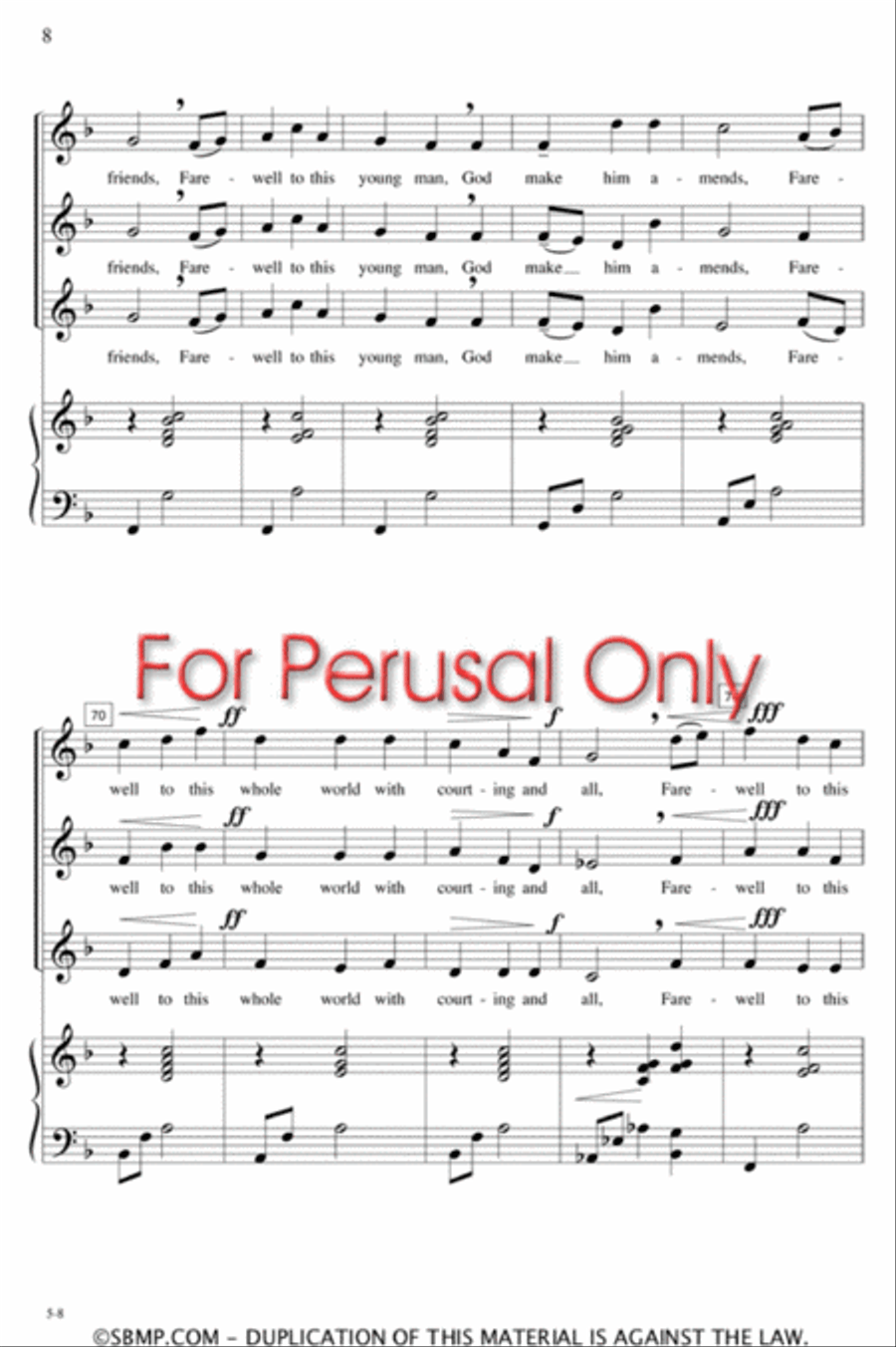 Fine Sally - SSA Octavo Fine Sally - SSA Octavo SSA scores gallery preview page 7