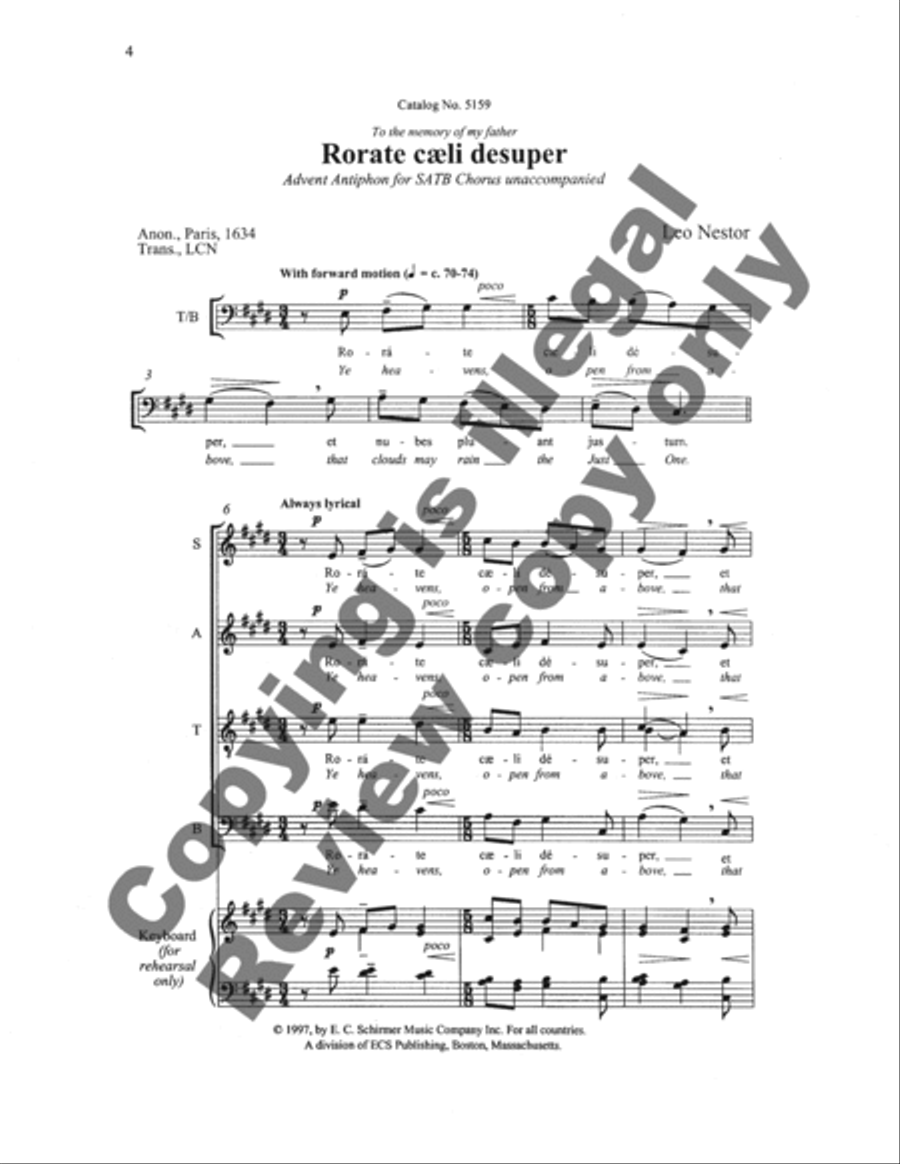 Four Motets on Plainsong Themes: 1. Rorate caeli desuper 4-Part scores gallery preview page 13