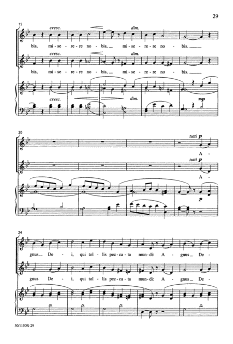 Messe Brève 2-Part scores gallery preview page 30
