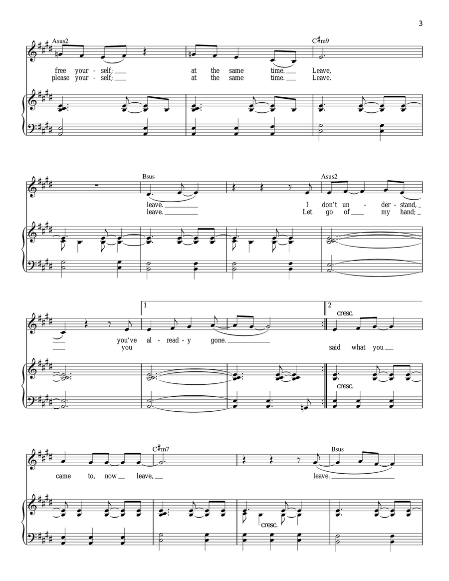 Leave Tenor Voice scores gallery preview page 3