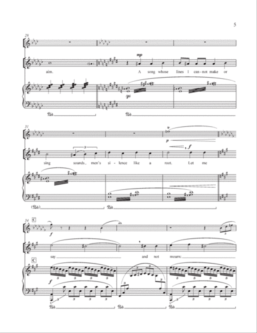 The Great Trees: 2. The Silence Soprano Voice scores gallery preview page 11