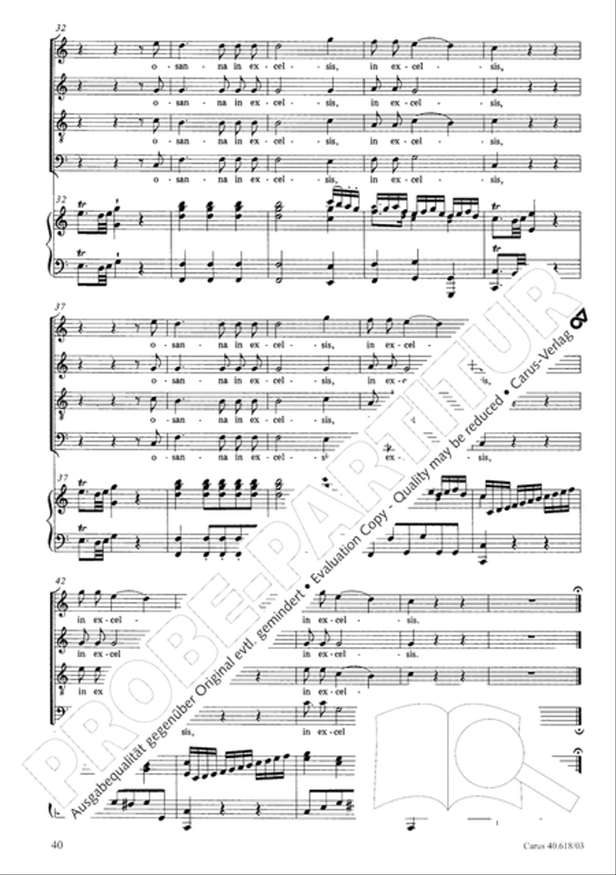 Mass in C (Missa in C) 4-Part scores gallery preview page 41