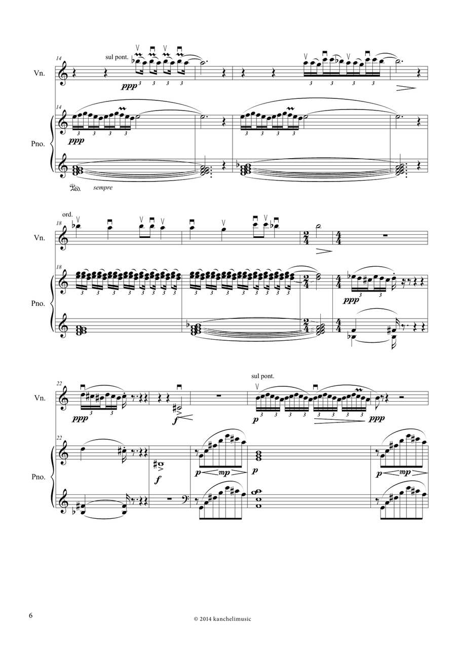 18 Miniatures for Violin and Piano Violin Solo scores gallery preview page 5