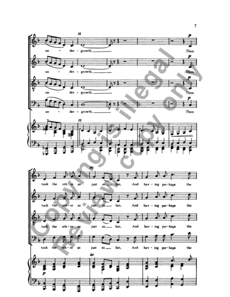The Road Not Taken - SATB - From "Frostiana" image number null