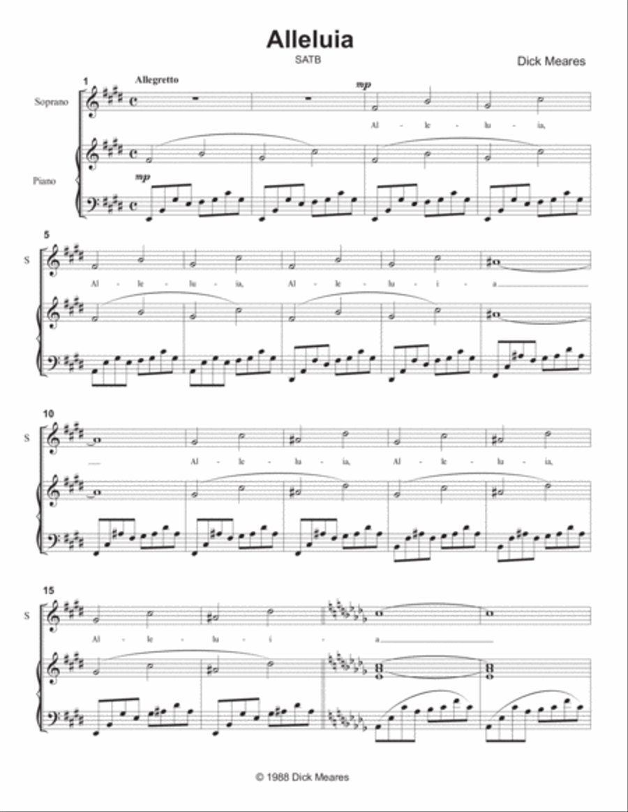 Alleluia 4-Part scores gallery preview page 1
