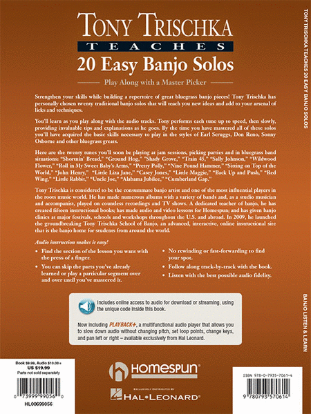 Tony Trischka Teaches 20 Easy Banjo Solos image number null