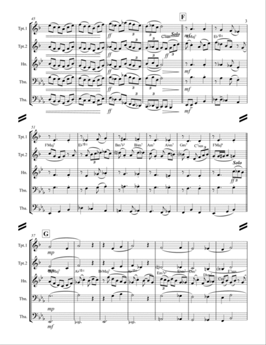 Christmas Time Is Here Brass Ensemble scores gallery preview page 4