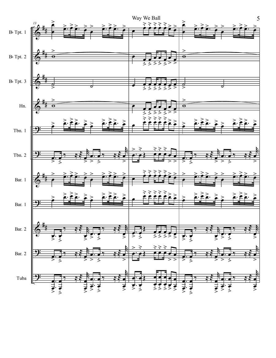 The Way We Ball Brass Ensemble scores gallery preview page 6