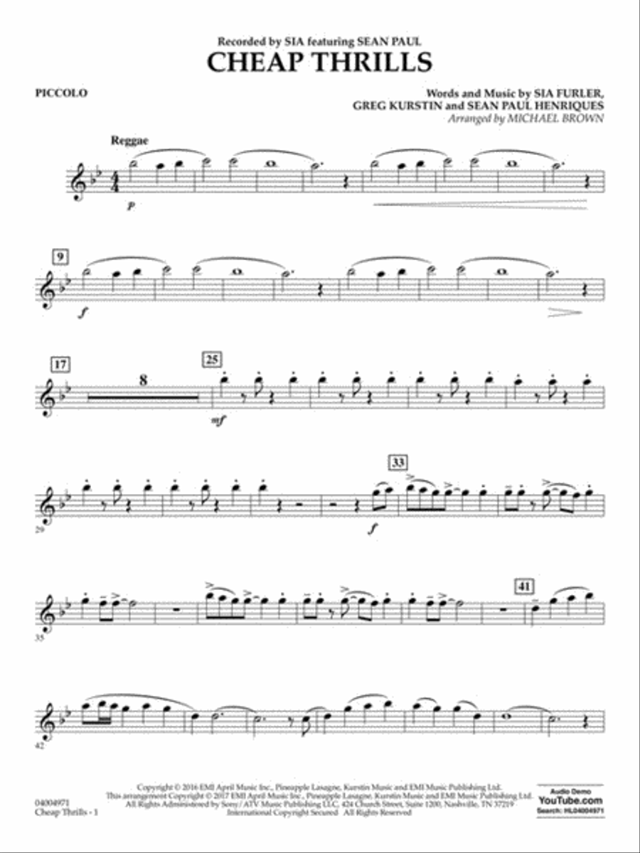 Cheap Thrills Cheap Thrills Concert Band scores gallery preview page 4