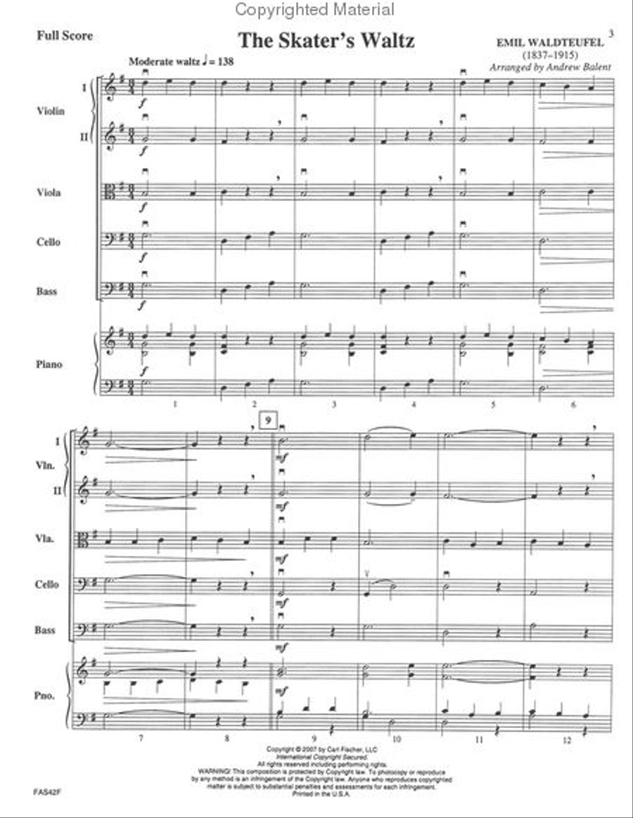 The Skater's Waltz String Orchestra scores gallery preview page 2