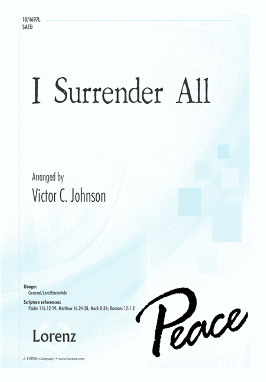 I Surrender All 4-Part scores gallery preview page 1
