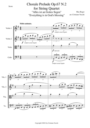 Chorale Prelude Op.67 N.2 for String Quartet