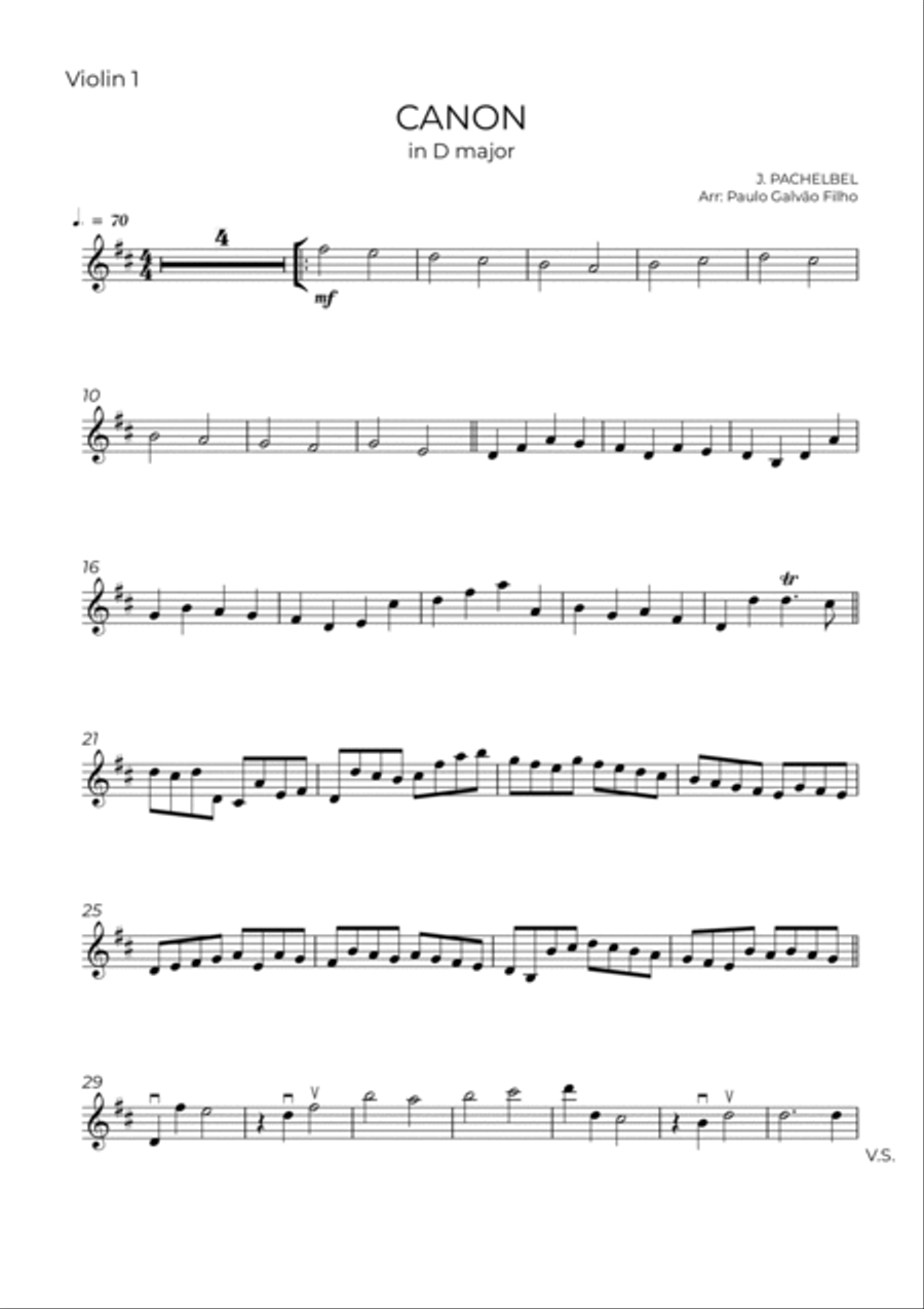 CANON IN D - STRING TRIO (I VIOLIN, II VIOLIN & VIOLA) String Trio scores gallery preview page 5