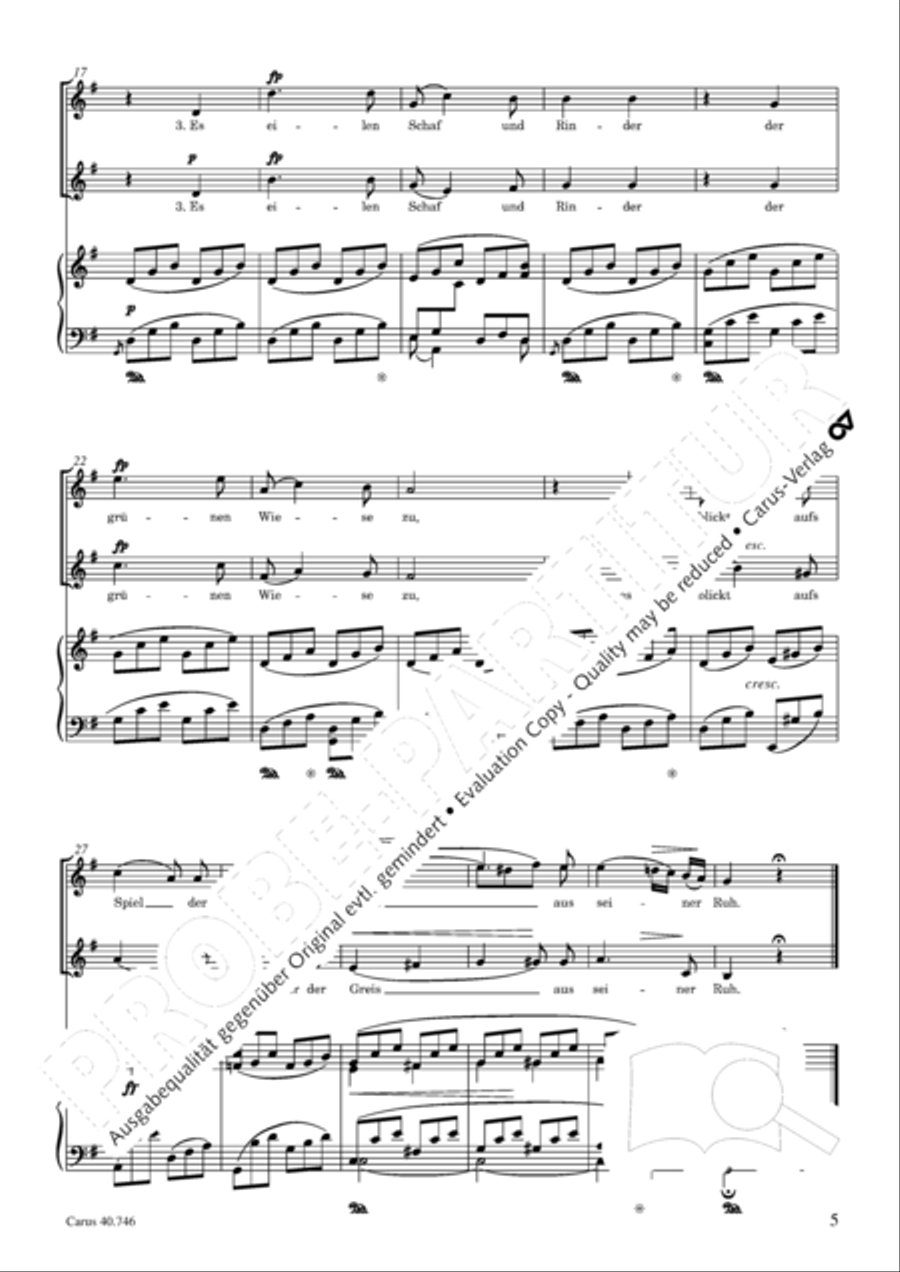 Madchenlieder Choir scores gallery preview page 6
