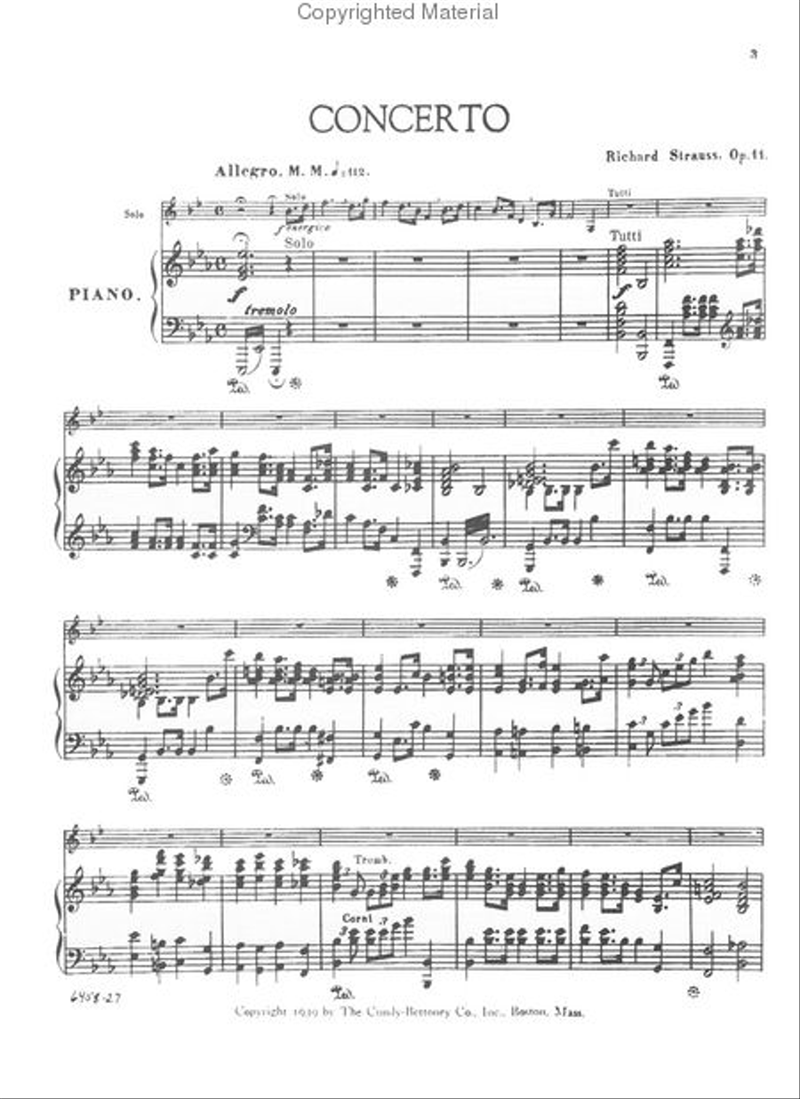 Horn Concerto No. 1 in E-Flat Major, Op. 11 Piano Accompaniment scores gallery preview page 2
