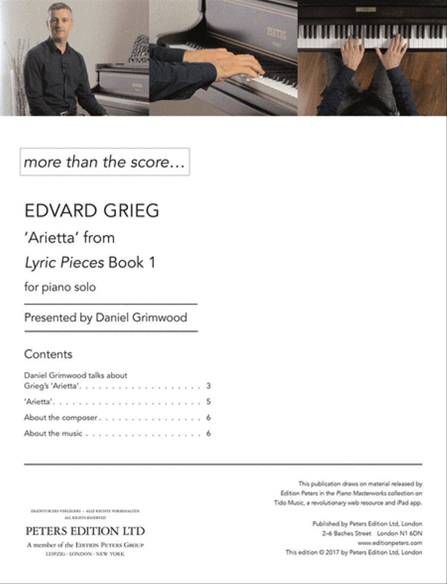 Arietta from Lyric Pieces (Book 1) for Piano Piano scores gallery preview page 2